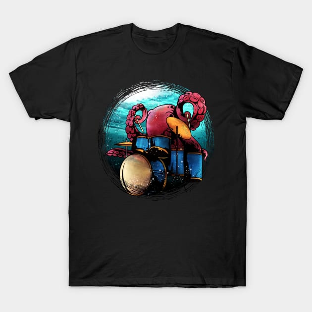 Octopus Rock and Roll T-Shirt by PixelArt